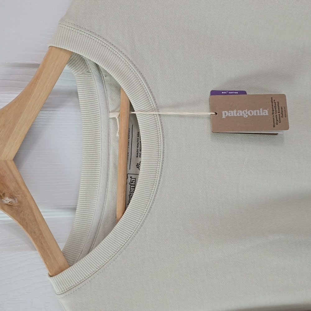 NWT Patagonia Women's Regen Organic Cotton Essential Pullover Beige Size Medium - Picture 6 of 17